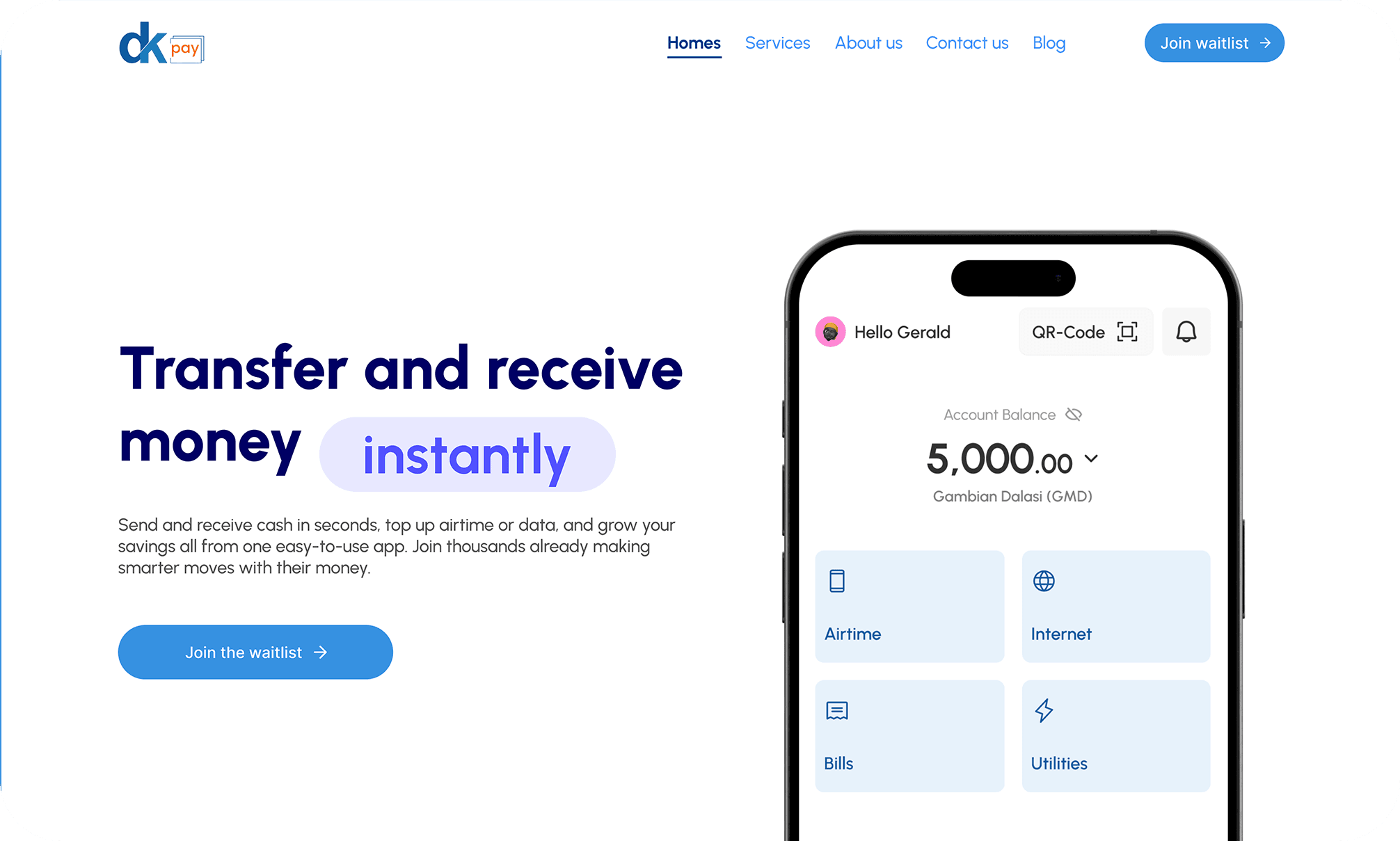 DK Pay mobile preview